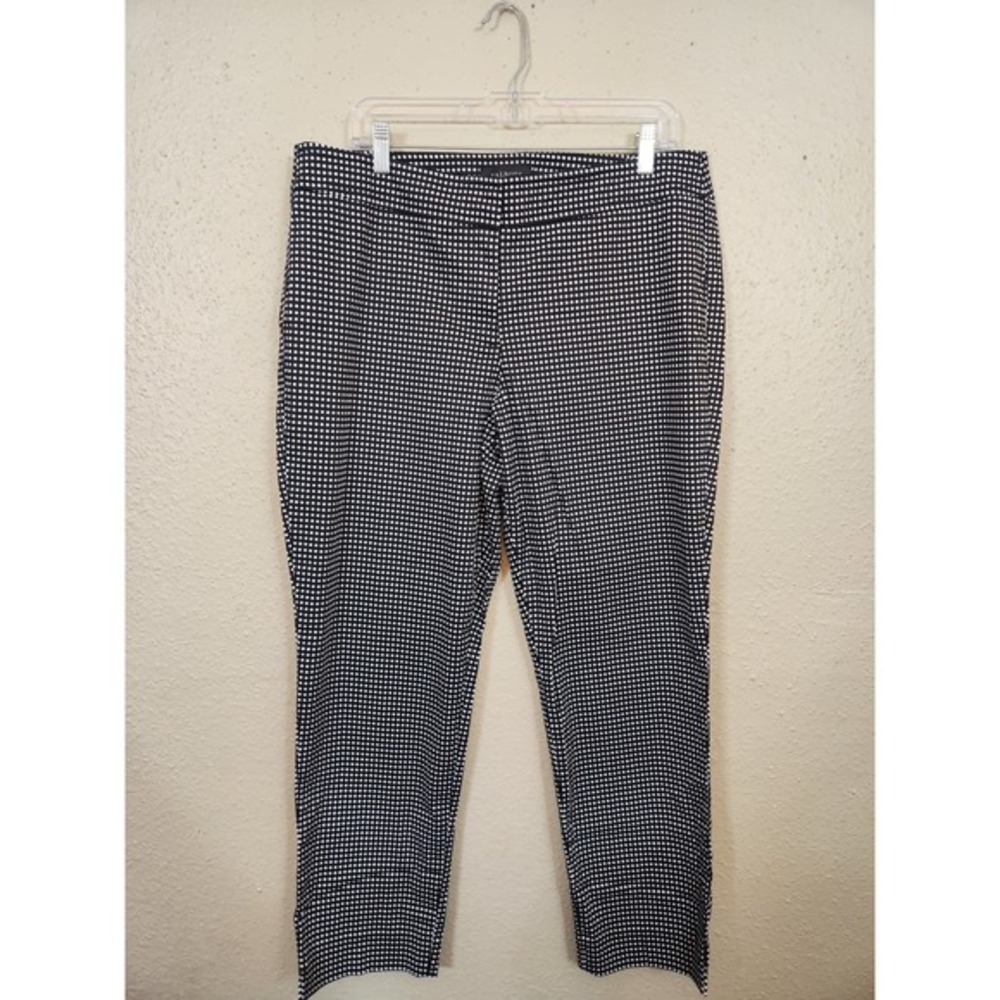 Talbots Signature Polka‎ Dot Ankle Pants Cotton Blend Black WhiteSize 14